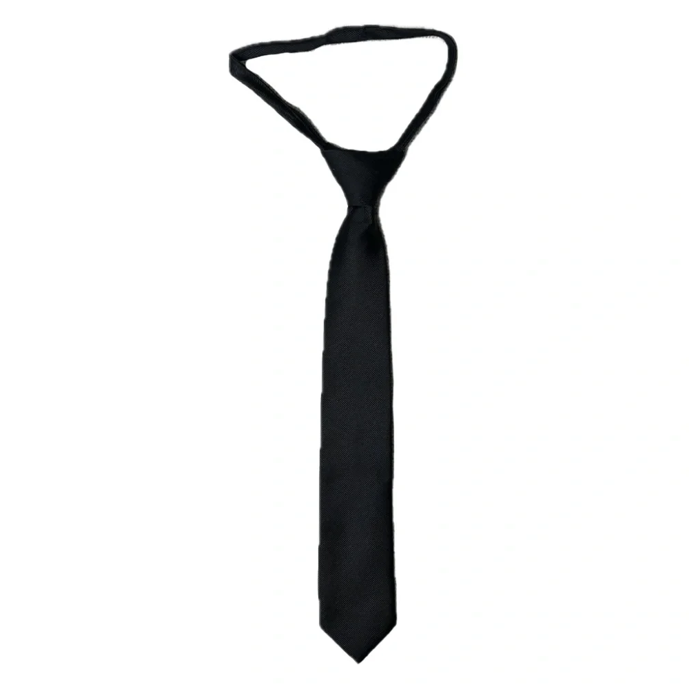 Luther Pike Kids Necktie Black - Pre-tied